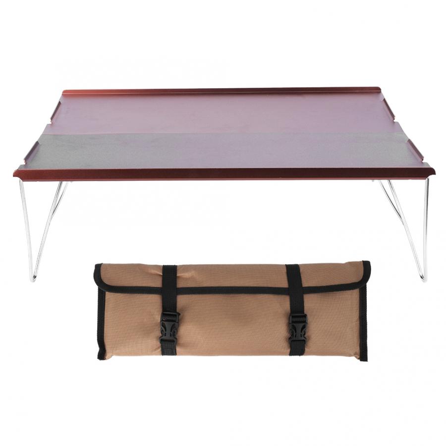 Camping Folding Table Lightweight Portable Metal Detachable Outdoor Picnic Desk Tea Coffe BBQ Table for Hiking Camping Picnic