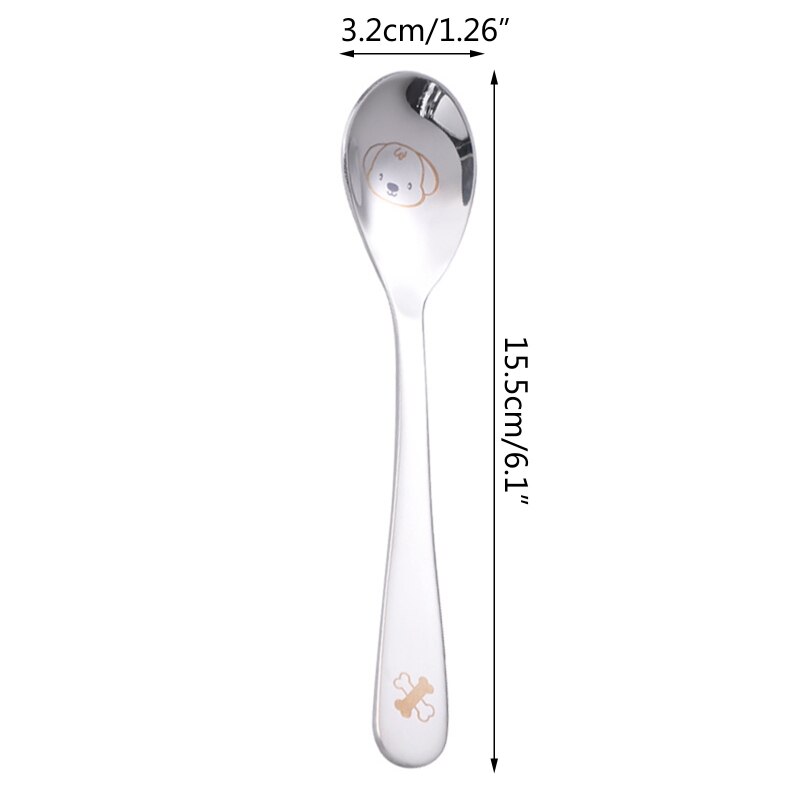 Premium Food Grade Stainless Steel Spoons Teaspoons for Home Dishwasher Safe Ergonomic Handle with Cute Animal Pattern