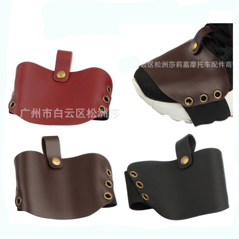 Retro moto sko pad skyddande klassisk del motorcykel stövlar skydd vintage brun protector café racer motorcykel tillbehör