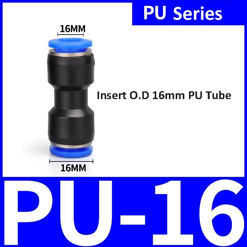 Pneumatiske fittings fitting plastkoblinger pu  pg 4mm 6mm to 8mm 10mm luft vannslange rør push-in rett luft hurtigkobling: Lys lilla