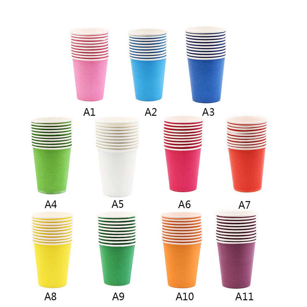 10 Pcs/set DIY Colour Paper Cups Wedding Party Pic... – Grandado