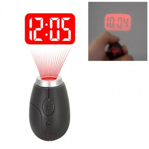 Flashlight Clock Convenient Projection Digital Clock Effective Distance Electric Torch Lanyard Mini Projection Clock: Blue