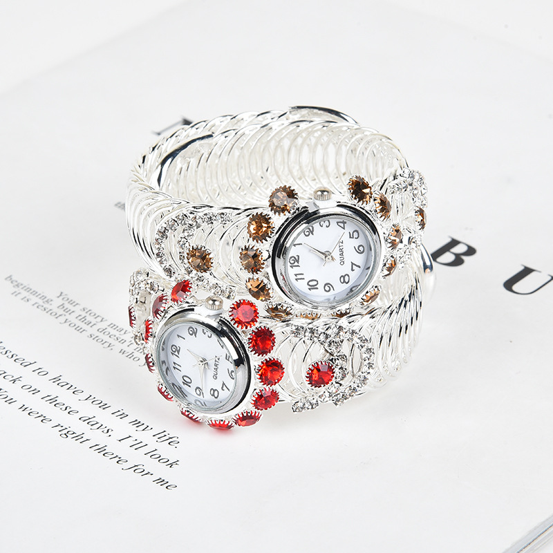 Vrouwelijke Tafel Han Editie Mode Studenten Horloge Lente Keten Ronde Ms Diamanten Ingelegde Armband Horloge