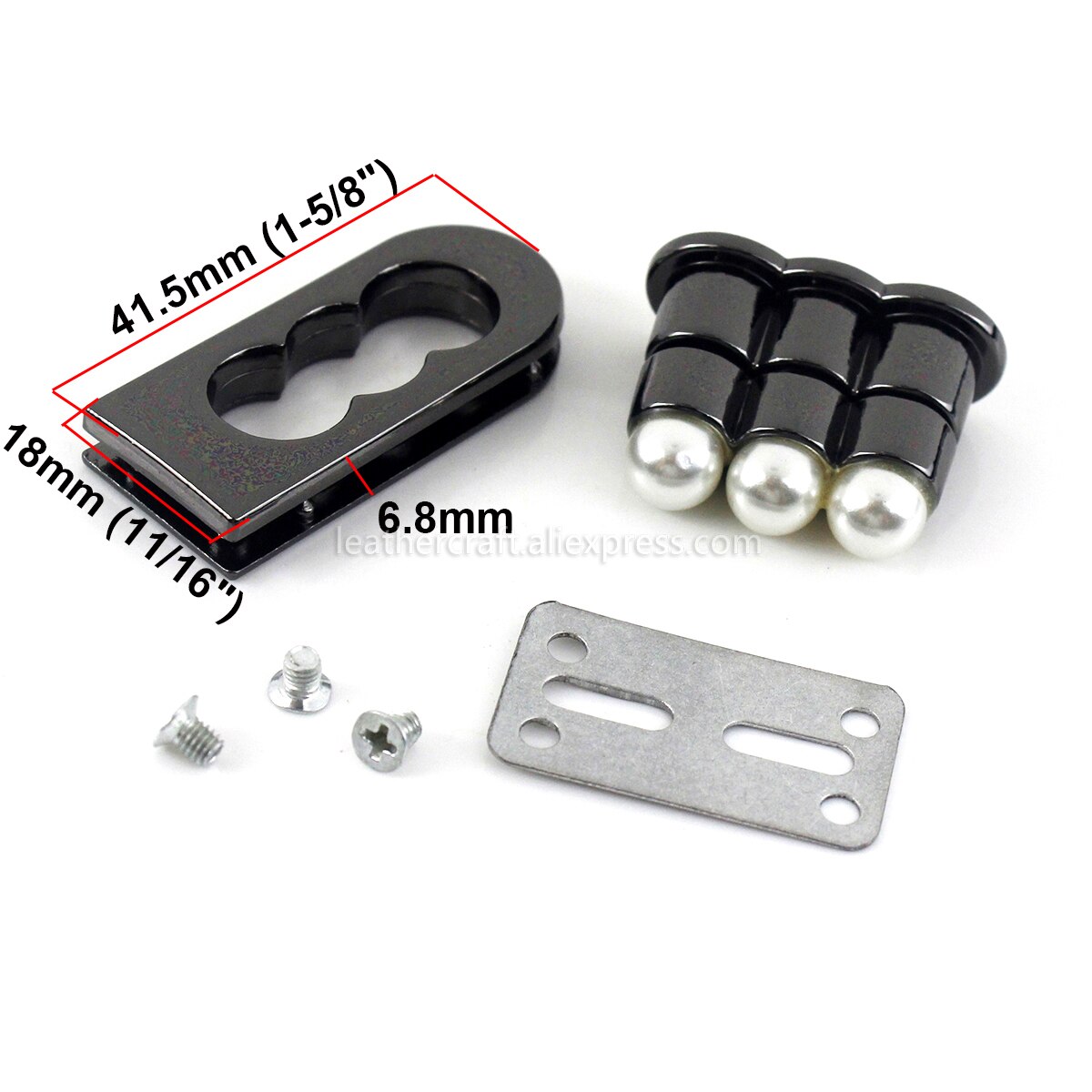 1pcs Metal Pearl Turn Lock Push Lock Clasp Bag Laggage Purse Leather Craft Closure DIY Hardware Accessories