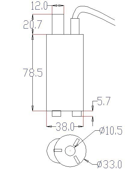 12V DC submersible pump maximum lift of 5 meters 14L/M high lift pump micro pump