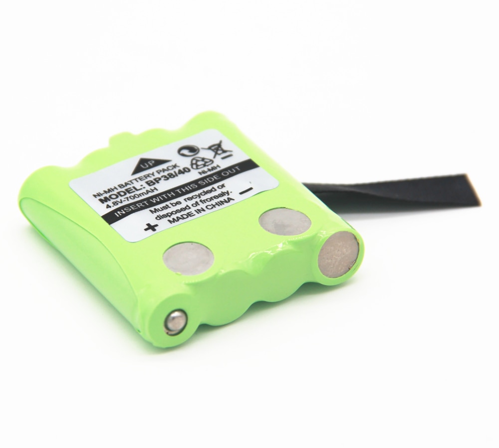 2pcs/lot 4.8V 700MAH NI-MH rechargeable Battery Pack For Uniden BP-38 BP-40 BT-1013 BT-537 GMR FRS 2Way Radio batteries batteria