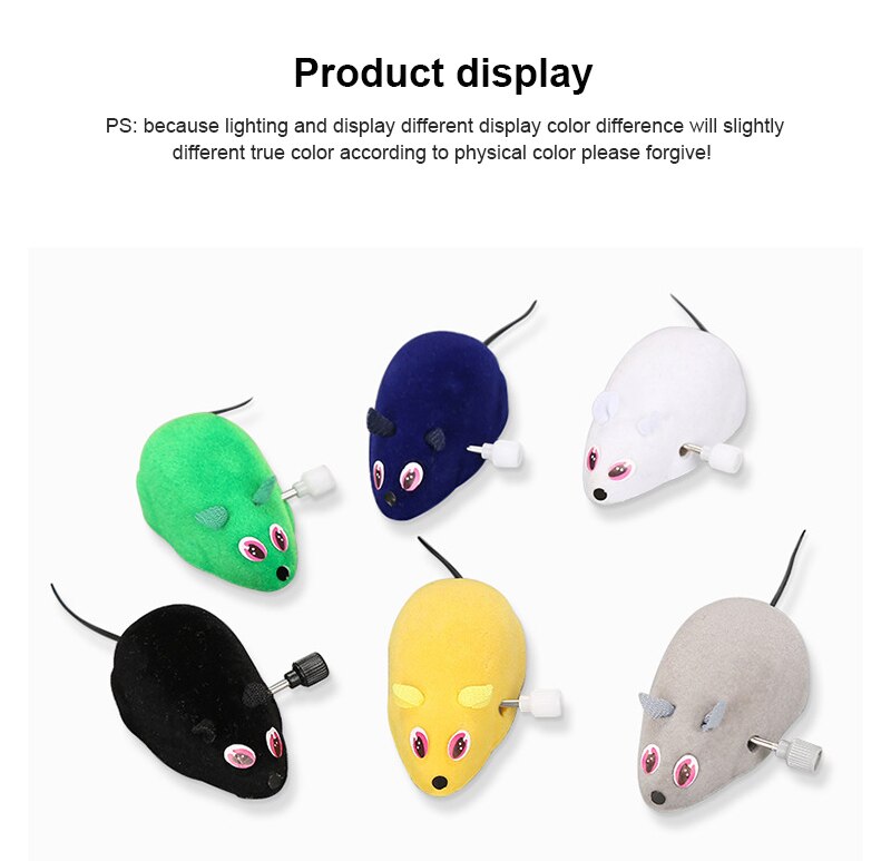 4 styles chat auto-excité jouet horloge souris fonctionne automatiquement flocage horloge souris mécanique mouvement Rat accessoires pour animaux de compagnie