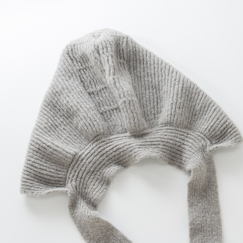 Herfst en winter dames gebreide wolf oma wol wol zacht warm casual kleine rode muts oorbescherming muts