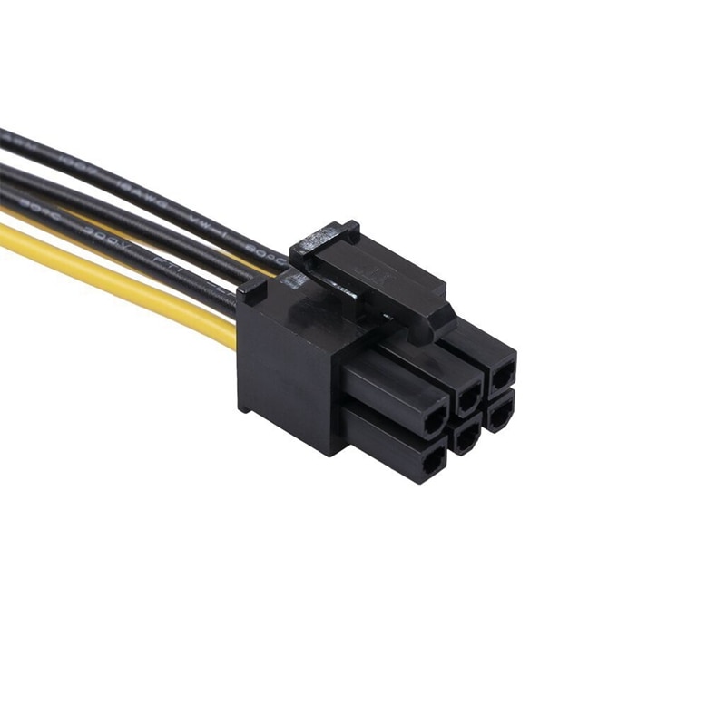 6-Pin to 8-Pin(6 + 2 ) Video Card Power Cable Extension Cable Slide Rail Power Supply Adapter