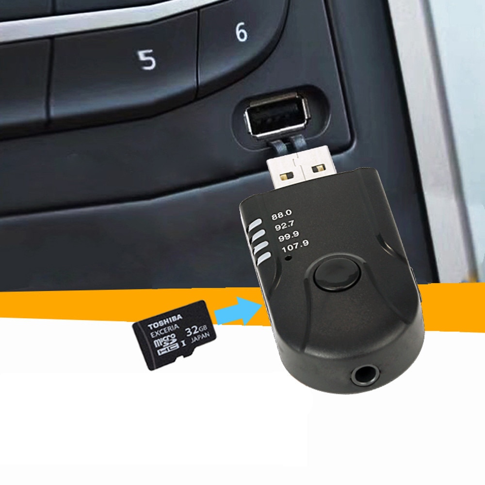 USB FM Transmitter Powered Bluetooth Car Auxz Audio Player TF Music Adapter Wireless Receiver Handsfree In-Car FM Modulator