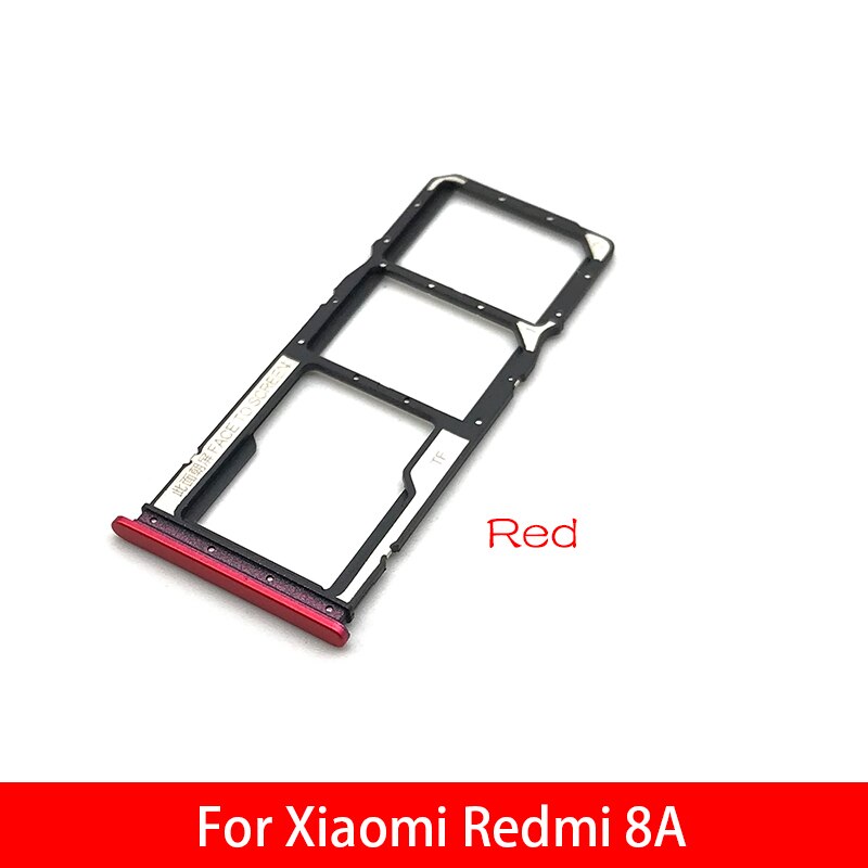 Novo para xiaomi redmi 7a 8a sim cartão bandeja slot titular adaptador acessórios: redmi 8A Red