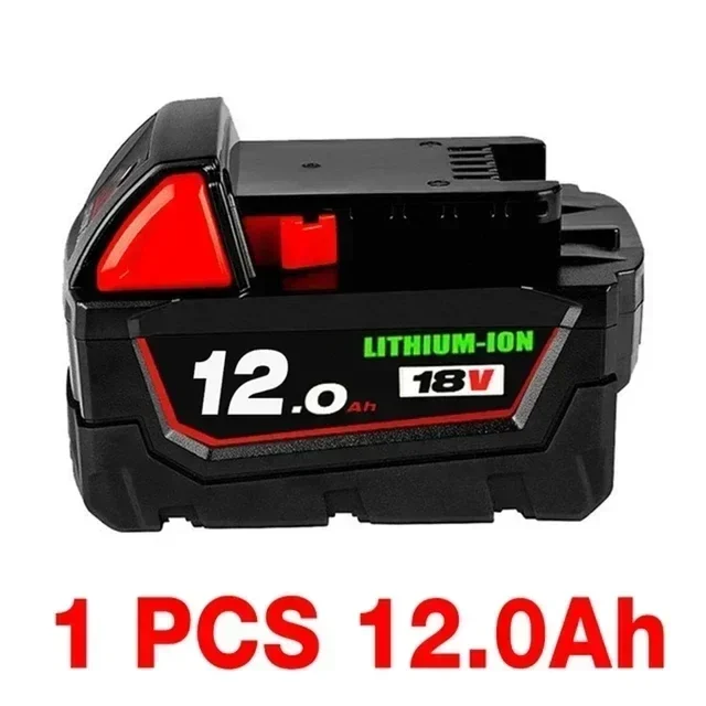 LOLRKO 18V 12.0Ah Lithium-Ionen-Akku für Milwaukee M18 Werkzeuge - Hohe Kapazität 12000mAh Ersatz: Beige