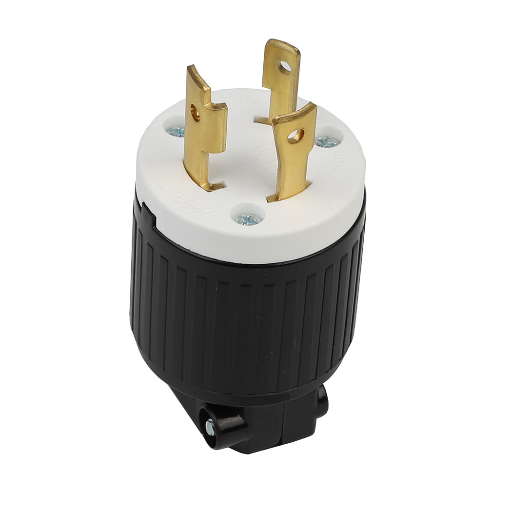 1PC 30 Amp, 250 Volt, NEMA L6-30P, 2P, 3W, Locking Plug, Industrial Grade, Grounding