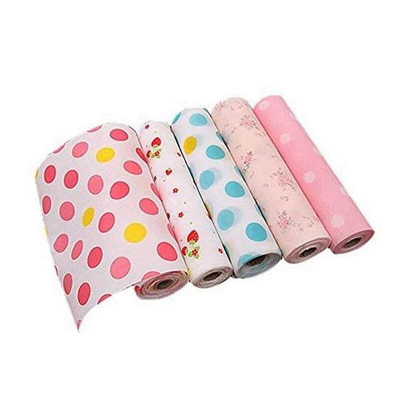 5 Rolls 30X300cm Drawer Pads Refrigerator Pad Wardrobe Mat & 4 Roll of 200 Disposable Cleaning Cloth