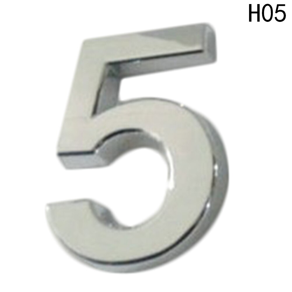 5cm husdør adresse nummer cifre nummerplade plaque skilt værelse gate badge mærkat med selvklæbende mærkat: 5