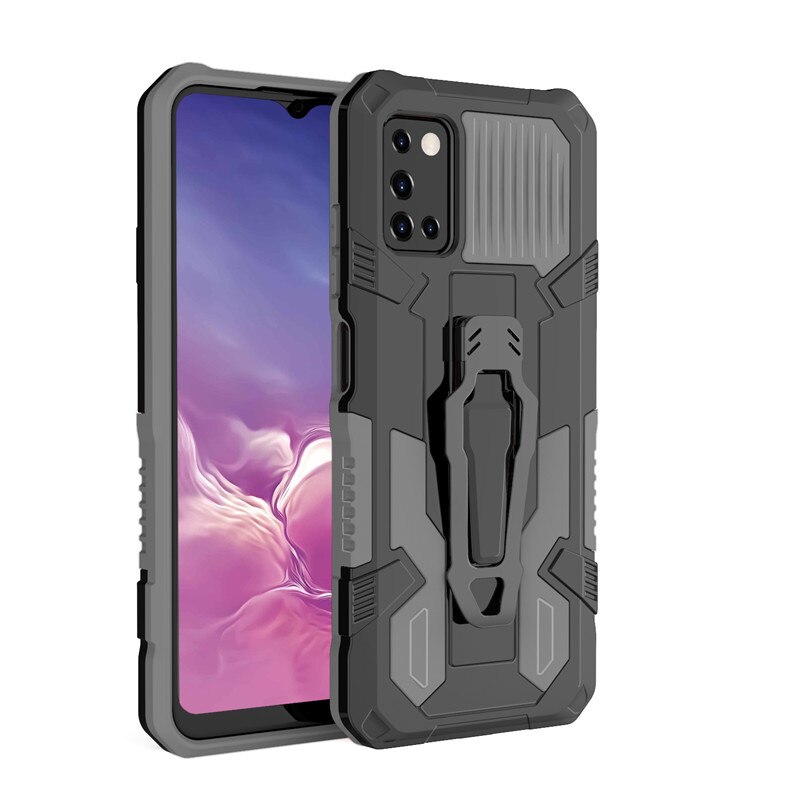 Armor Case For Samsung Galaxy A03s Case Shockproof Belt Clip Holster Cover For Samsung A03s SM-A037F/DS 6.5&quot; Coque Funda: For Galaxy M40S / Gray