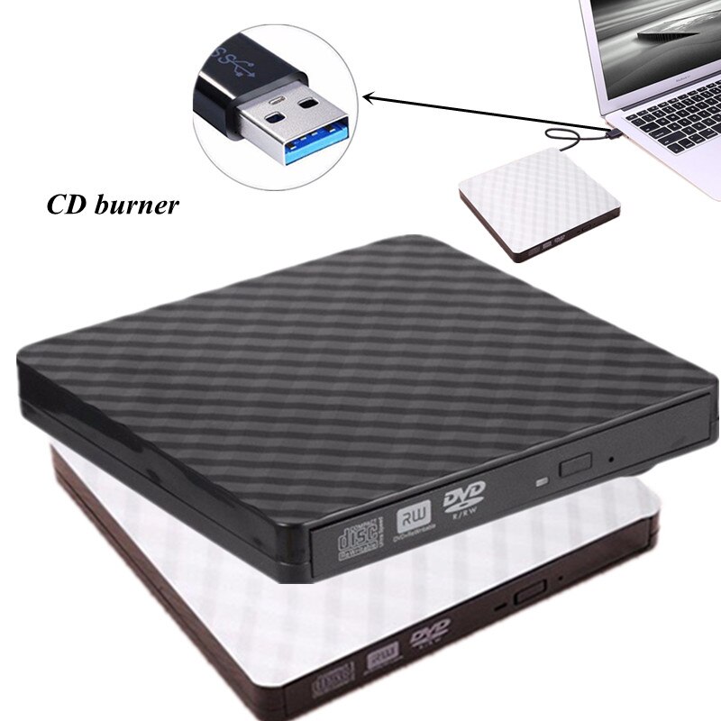 2 Kleuren Usb 3.0 Plaid Shell Dvd Cd Externe Brander Reader Rw Optische Drive Computer Notebook Accessoires