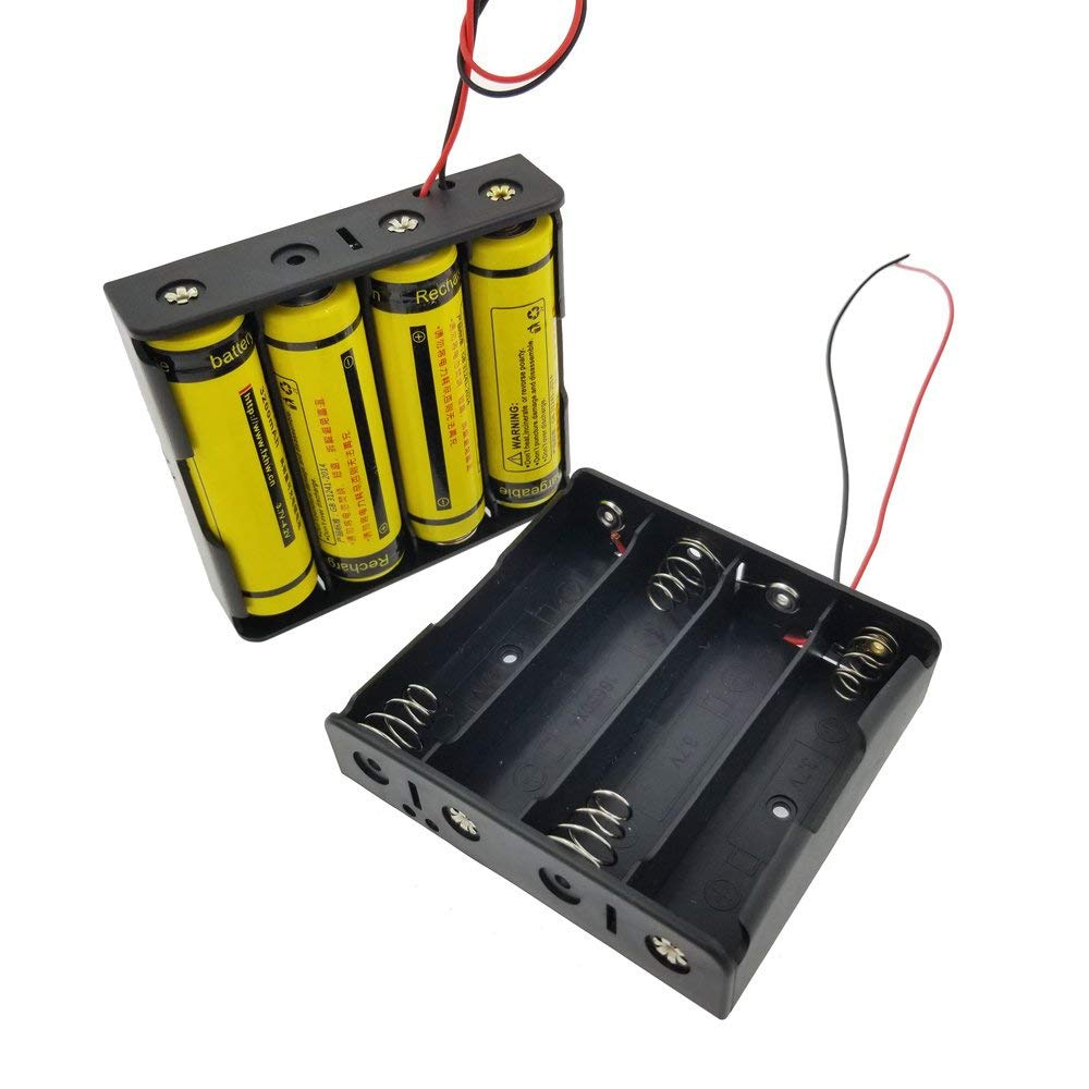 DIY 18650 Battery Storage Box 1X 2X 3X 4X Slot Power Bank Cases Batteries Clip Holder Container With Wire Lead Pin Z2