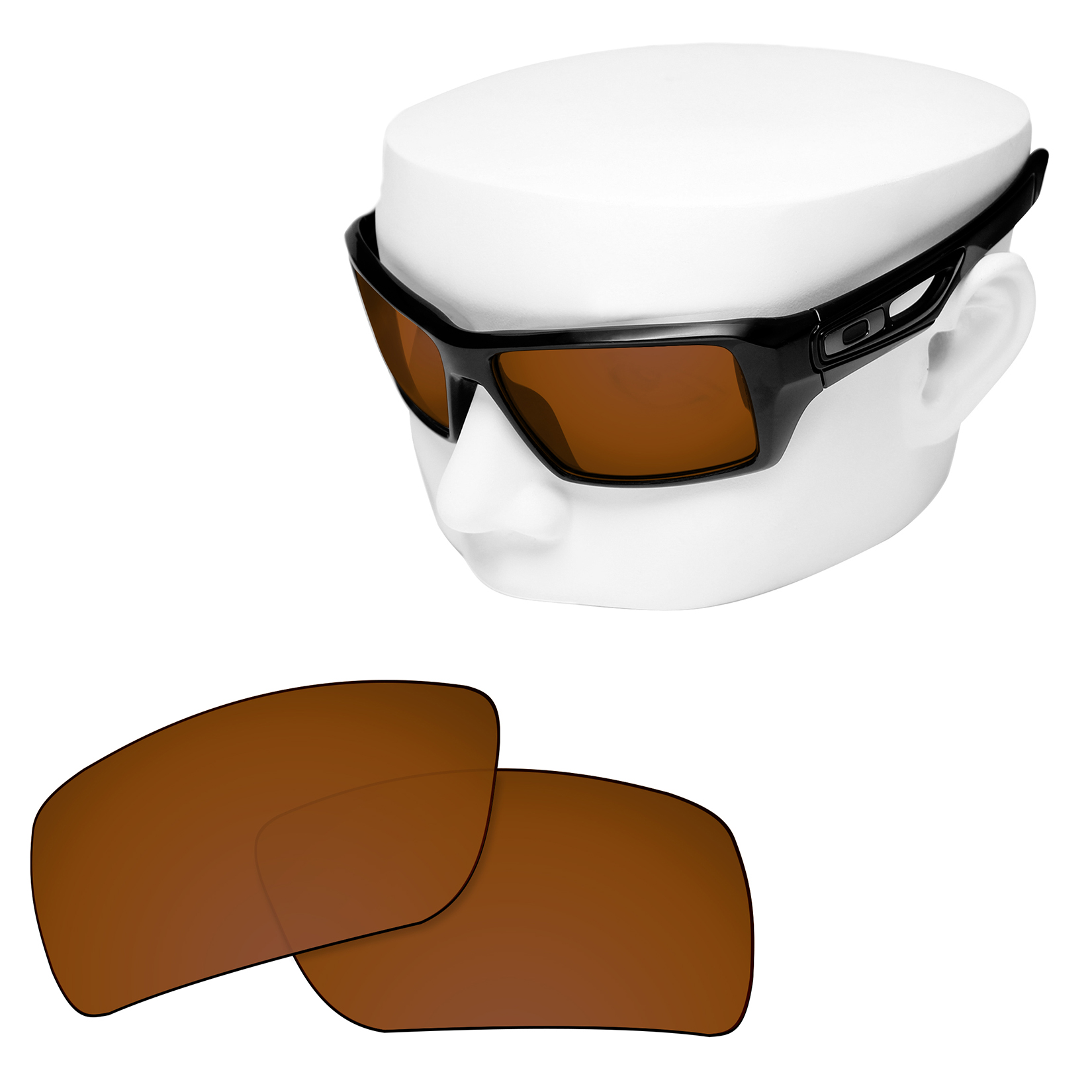 OOWLIT Polarized Replacement Lenses of Brown for-Oakley Eyepatch 2 OO9136 Sunglasses