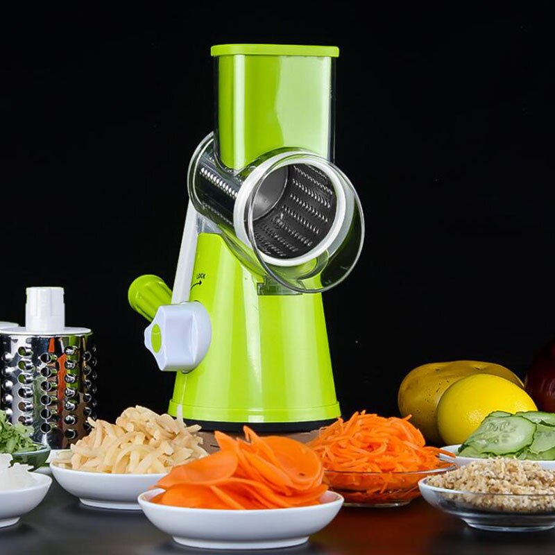 Multifunctionele Handleiding Plantaardige Spiral Slicer Chopper Slicer Kaasrasp Slimme Groentesnijder Keuken Gereedschap: green