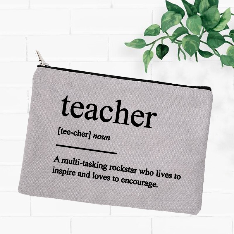 Beste Leraar Potlood Pen Case School Pencilcase Briefpapier Leveringen Zak Reizen Toilettas Organizer Make Tassen Portemonnee Leraren: W05821-TBGY-D