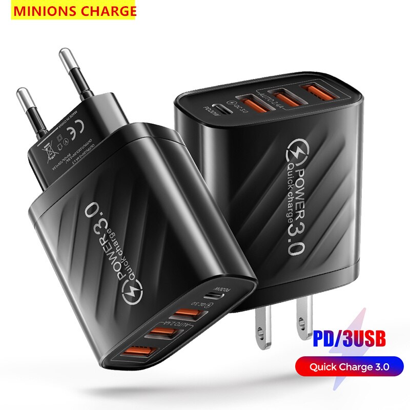 30W USB C Ladegerät Schnell Ladegerät Für iphone 13 12 Xiaomi Huawei Samsung Quick Charge 3,0 4,0 handy lade adapter QC 3,0