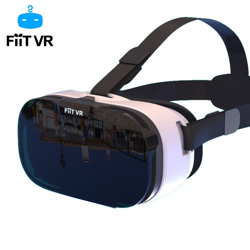 Fiit Vr 2N Bril Headset 3D Doos Virtual Reality Bril Mobiele 3D Video Helm Voor 4.0-6.2 Inch Telefoon smart Bluetooth Controll