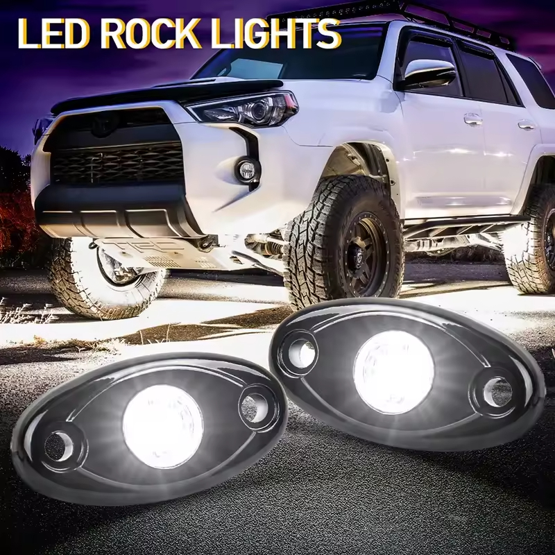 4/8 PCS Universal Underglow LED Lights Kit Kit Diode rock light 12v for cars pickup trucks Waterproof chassis decorative light: 4300K White Yellow / 4500K