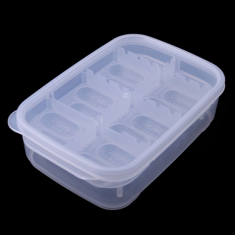 Incubateur d&#39;œufs de reptiles à 14 fentes, couvercle Transparent pour lézard, serpent Gecko, couveuse d&#39;œufs, boîte d&#39;éclosion, plateau en plastique