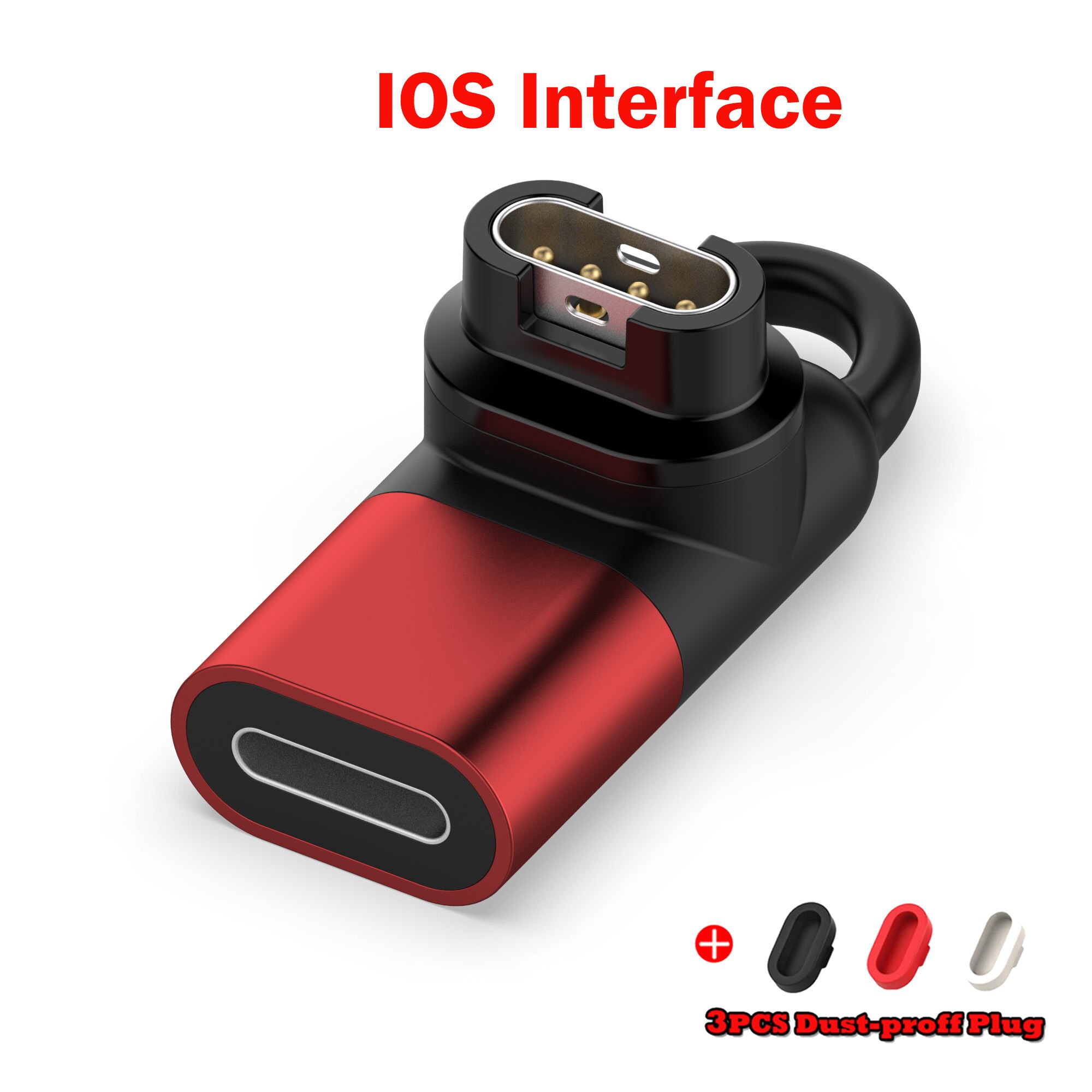 Cable de carga USB para Garmin Vivoactive 3, cargador 4s 935 Venu Sq 945 245 Fenix, cargador de 5S 5 5X Plus 7 6 6S 6X Pro, cubierta de enchufe: For IOS Adaptor