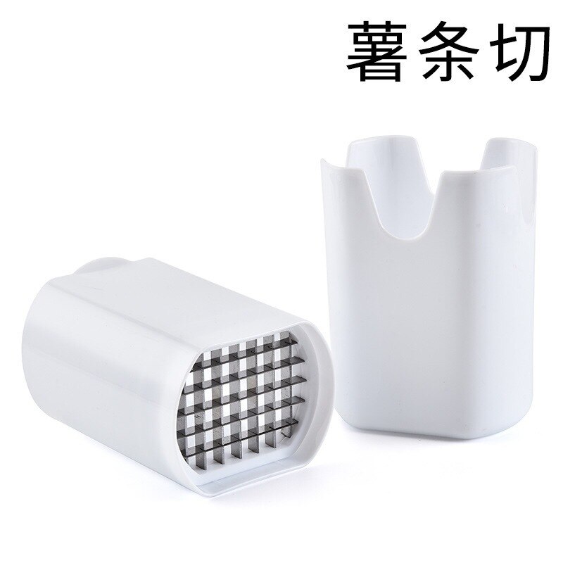 Plastic French Fries Cut White Potato Cutter With 44 Grids With Lid Quick Cut French Fries Plastic Slicer Chopper Chips Potato