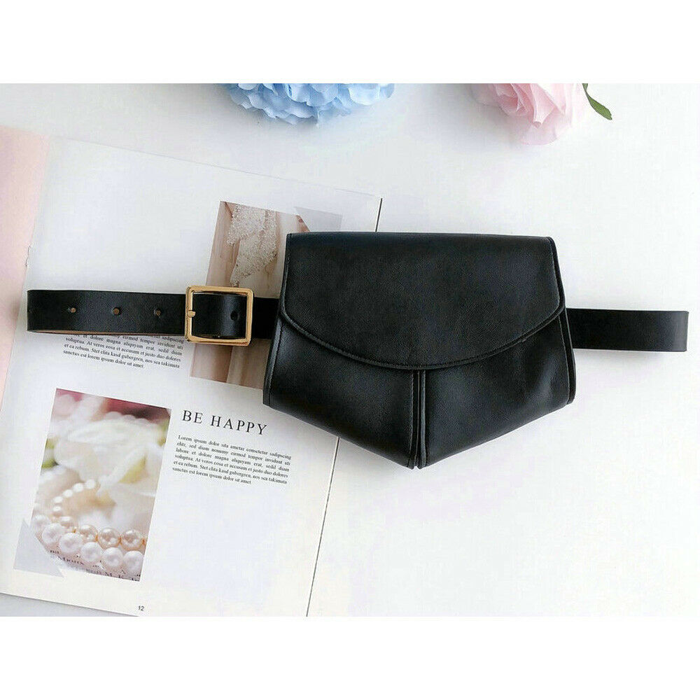 neueste Heiße Damen Fanny Taille Fanny Pack Frauen PU Leder Gürtel Tasche Lässig Brust Beutel Schlange Haut Gedruckt Tasche: Black