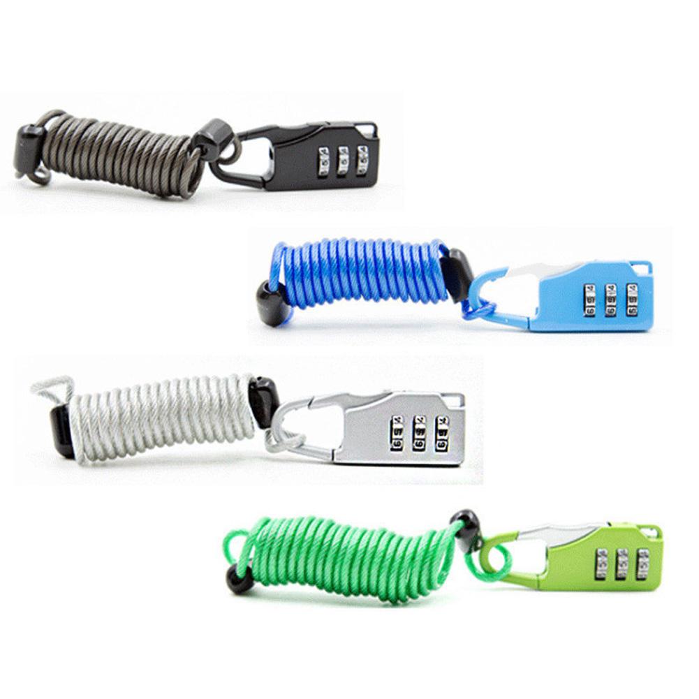 Mounchain Bike Lock Spring Disc Cable Wire Security Lock Spring Anti-theft Bicycle Code Lock Mini 3 Digits Combination Password