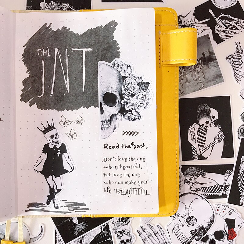 23pcs cute skull 02 series stickers DIY scrapbooking album mobile phone computer diary happy planner decorative stickers