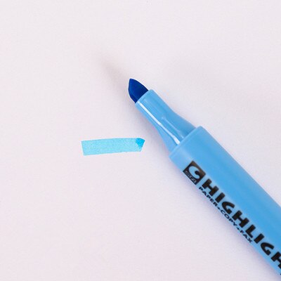 Driehoekige Vat Fluorescerende Highlighter Pennen voor Papier Kopie Fax DIY Tekening Marker Pen voor School Kantoorbenodigdheden: Blauw