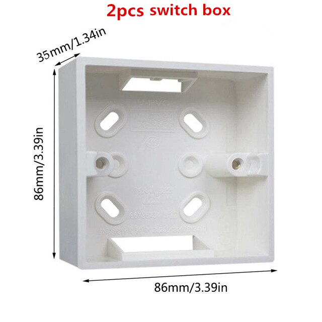 Xiaomi-Interruptor de pared inteligente Aqara D1 Zigbee, interruptor de luz con tecla de Control remoto inalámbrico, cable de fuego neutro, botón Triple para casa inteligente: 2pcs Switch Box