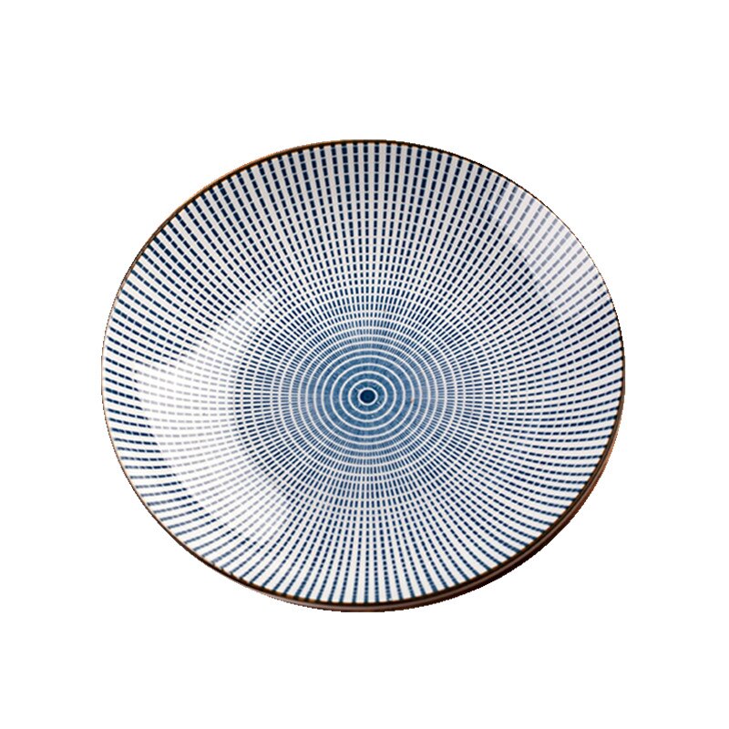 WHYOU 1piece 7inch Cermic Serving Western Food Steak Plate Breakfast Dish Japanese-Style Kitchen Supplies Tableware