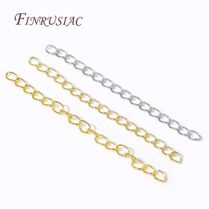 5CM Brass Extension Chain 18K Gold Plated Bulk Bracelet Tail Chain Connector DIY Chains Accessories Supplies For Jewelry