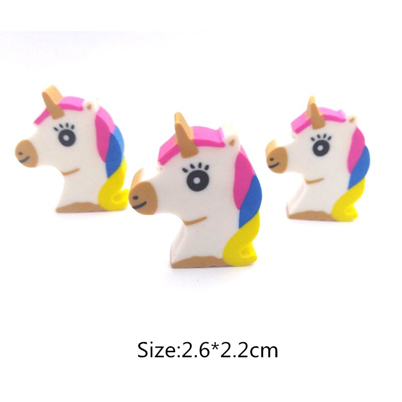 Nette Karikatur Einhorn Bleistift Radiergummi Multi-funktion Gummi Stift Kappe Kawaii Schreibwaren Schüler Schule Büro Liefert freundlicher Preis Spielzeug: 5Stck zufällig
