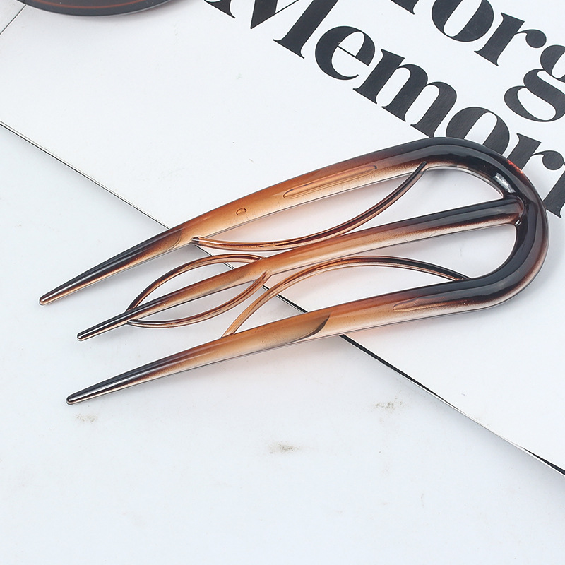 Magic Grip Hair Pins U-shaped Clip Fixed Hair Pins Hair Fork Hairstyle tools Better Fixation Hair: Pink