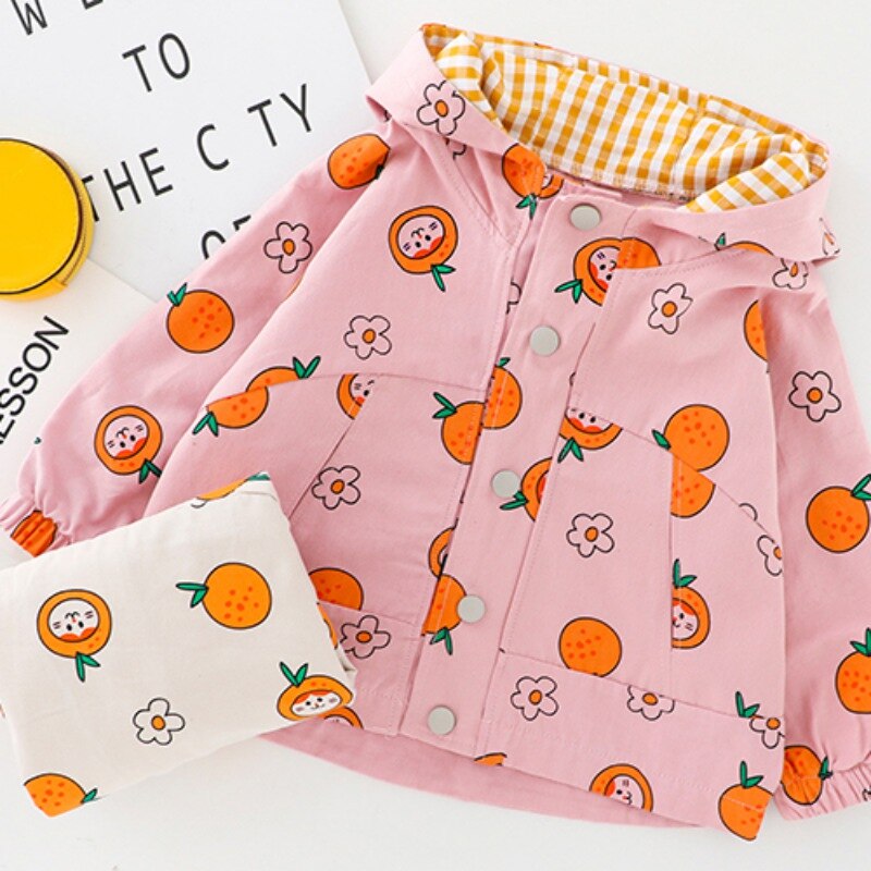 Herfst Baby Boy Kids Kleding Sets Cartoon Oranje Print Bovenkleding Kinderkleding Kinderen Jas Outfits Tops