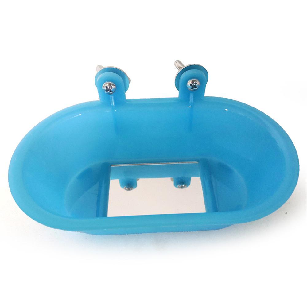 Bañera con espejo para loros, caja de ducha con espejo para pájaros, juguete para periquitos, peonías, jaula para pájaros, accesorios para mascotas, novedad