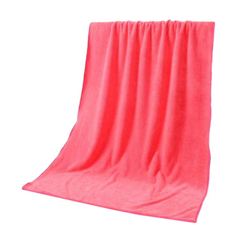 Soft Towel Dry Hair Water Absorbent Double-sided Coral Velvet Microfiber Towel Bath Washing Cleaning Bathing Tools Washcloth: red