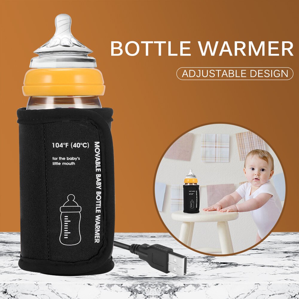 Calentador móvil para biberones, bolsa térmica portátil para biberones de bebé, temperatura constante al aire libre, USB, para coche