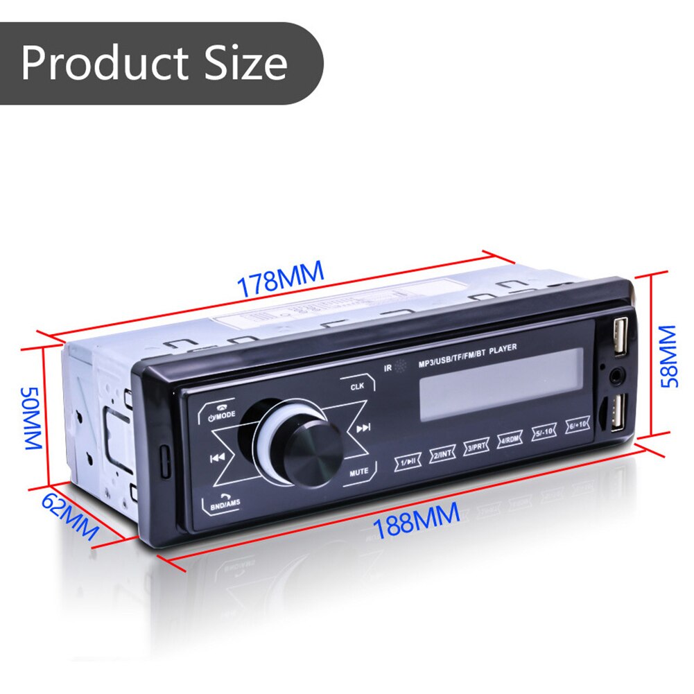 Bil bluetooth  mp3 afspiller lcd touch screen afspiller bluetooth højttaler bil radio afspiller