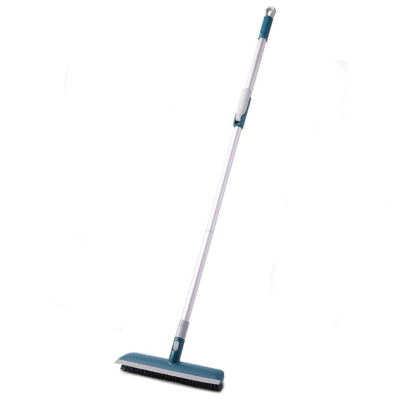 Yocada Scrape and Brush Floor Scrub Brush with Adjustable Long Handle 37&quot; to 51&quot; for Cleaning Bathroom Tile Bathtub Deck