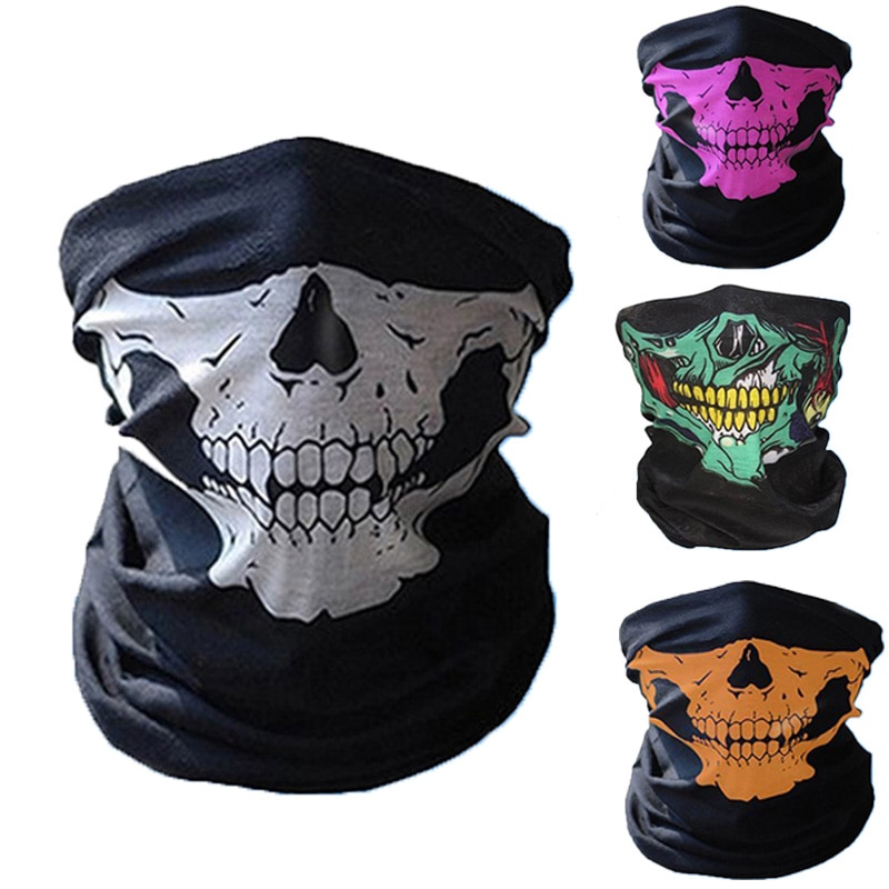 draussen Radfahren Schädel Sturmhaube Halbe Gesicht Maske Magie Motorrad Camping Schal Männer Frauen Sonnenschutz Bandana Hals Gamaschen