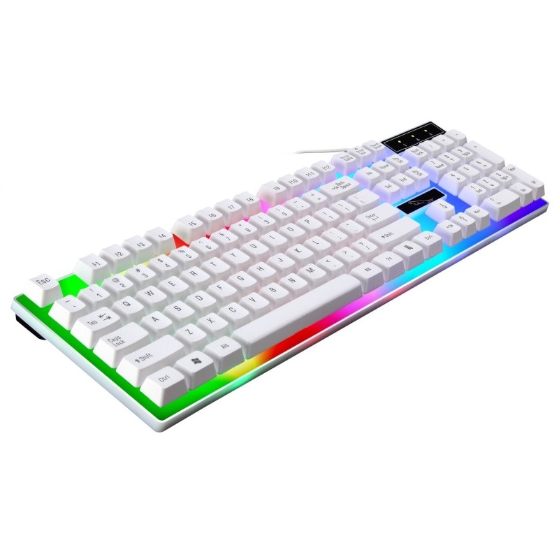 Gaming Keyboard Suspension Caps Wired Keyboard Mouse Set LED Backlit Keyboard Set Gaming Mouse Set For PC/Laptop Gamer Officer