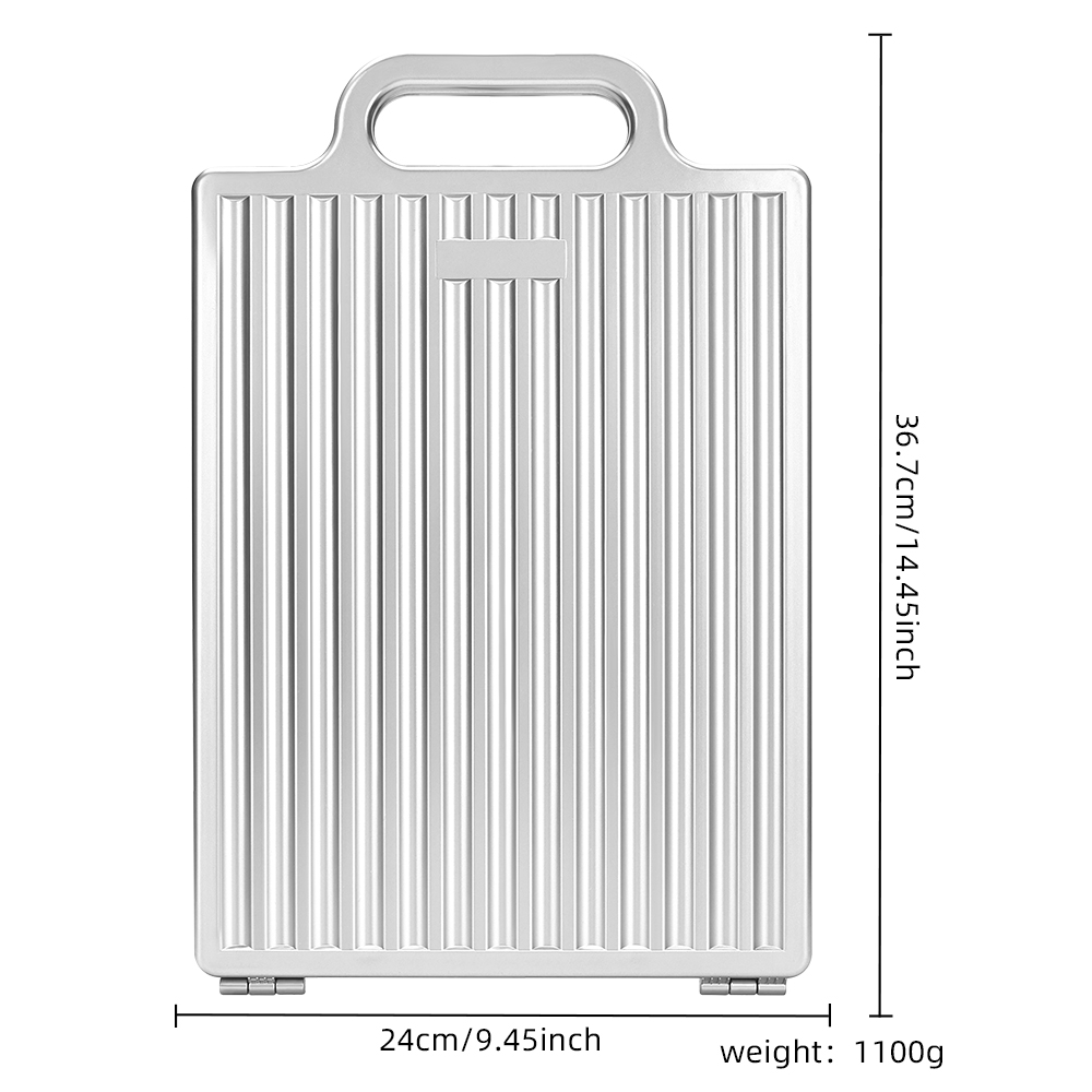 Opvouwbare dansspiegel, 1 inch met handvat en draagtas, draagbare opvouwbare spiegel voor thuisfitnessstudio, dansoefening, spa, schoonheid: Zilver