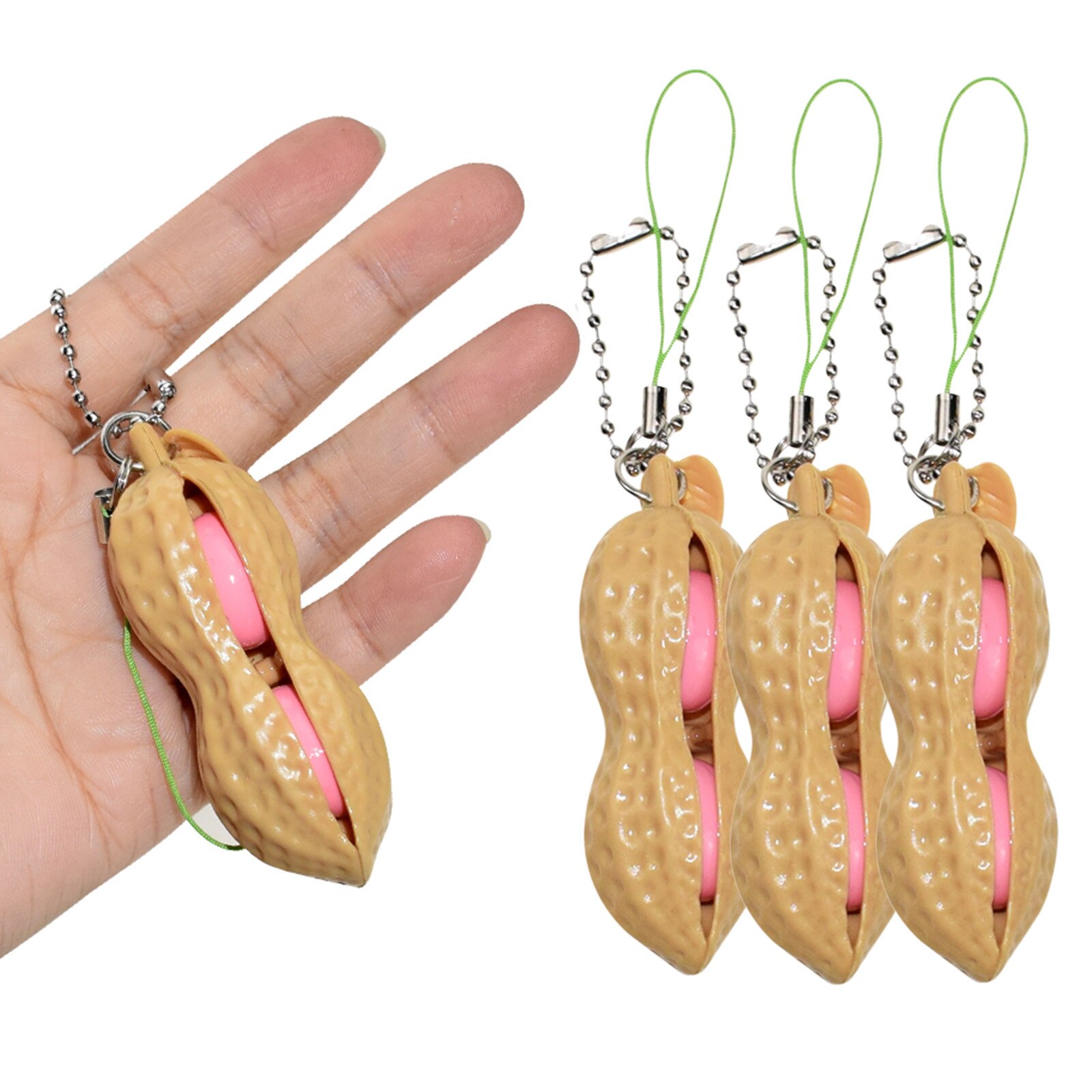 1/3/5Pcs Stress Relief Speelgoed Stress Reliever Grappig Squeeze Verlichten Sleutelhanger Speelgoed En Hobby: 3Pcs